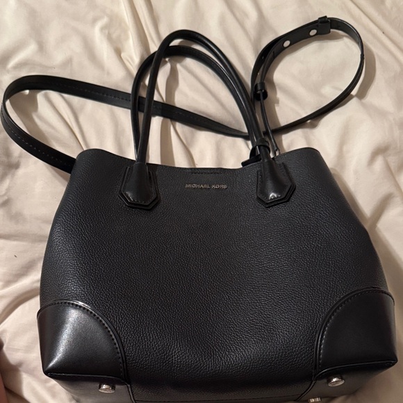 Michael Kors Black Pebbled Leather Tote - Picture 1 of 3